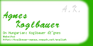 agnes koglbauer business card